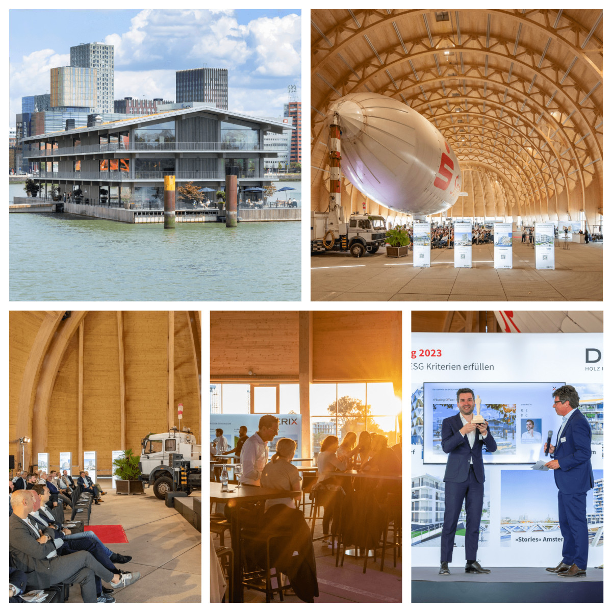 „Floating Office“ gewinnt DERIX Holzbaupreis 2023: Publikumspreis geht an innovatives Gebäude in Rotterdam